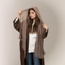 Coffee Brown  Sparkling Shimmering Silk Chiffon  Scarf