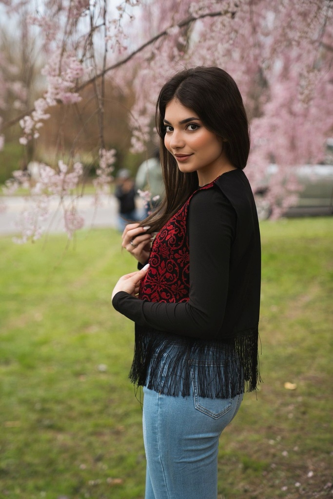 Hand Made Embroidered Red Vest 