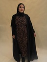 Luxury Open-Front Black Abaya