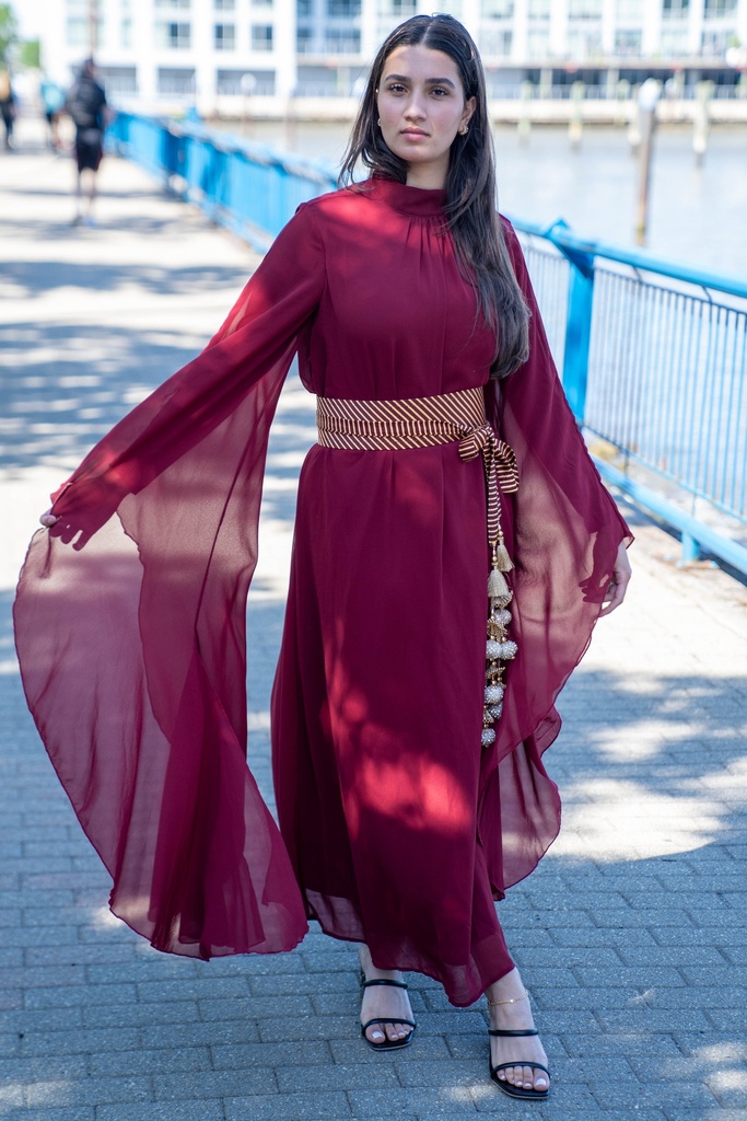 Burgundy is the new black dress
