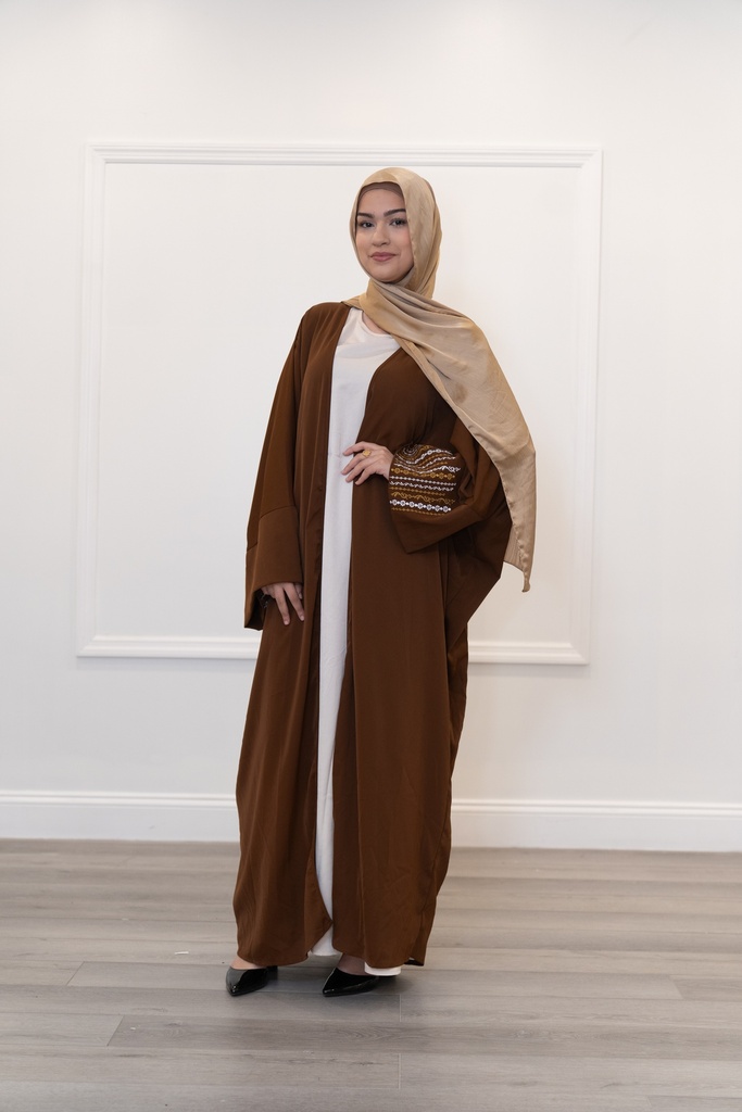 Brown Magical Fabric Abaya 