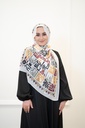Cities of Palestine in Arabic Calligraphy Scarf
