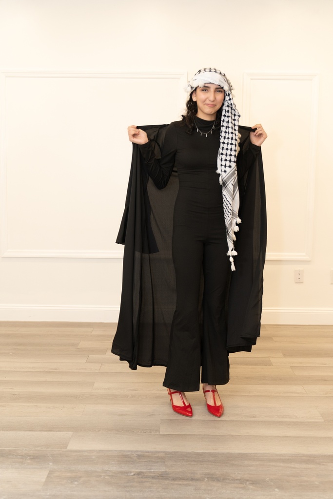 Basic  Jumpsuit-Modesty black jumpsuit  High neck long sleeve