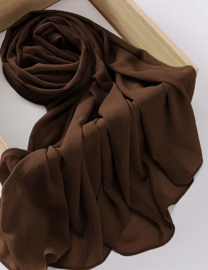 Brown Chiffon Scarf