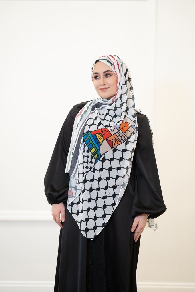 Palestine Map & Kuffiyeh  Scarf