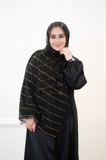 Amazing Black with Gold Scarf 